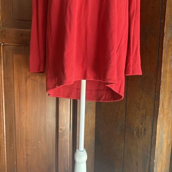 Womens J Jill Wearever Collection Tunic Top Red Small EUC - Picture 2 of 5